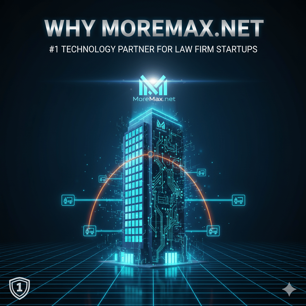 Digital illustration of a modern smart building with glowing blue data connection lines and icons, representing interconnected technology.