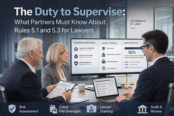 ABA Model Rules 5.1 and 5.3 compliance on the duty to supervise for law firm partners.
