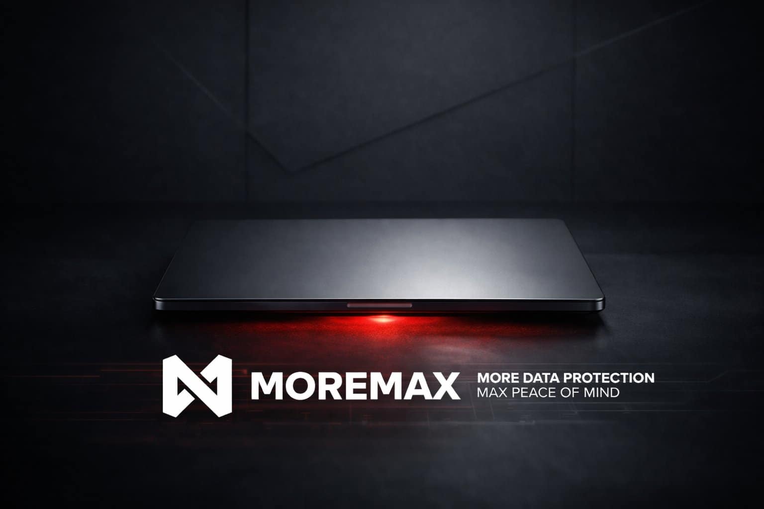 A sleek, modern technology interface with the Moremax logo, representing the top legal technology trends for 2026 and advanced data security for law firms.