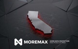 Glowing red outline of California on a digital background, representing specialized California law firm IT support and data privacy compliance.