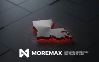 Glowing red outline of Louisiana on a digital background, representing specialized Louisiana law firm IT support and ethical data compliance.