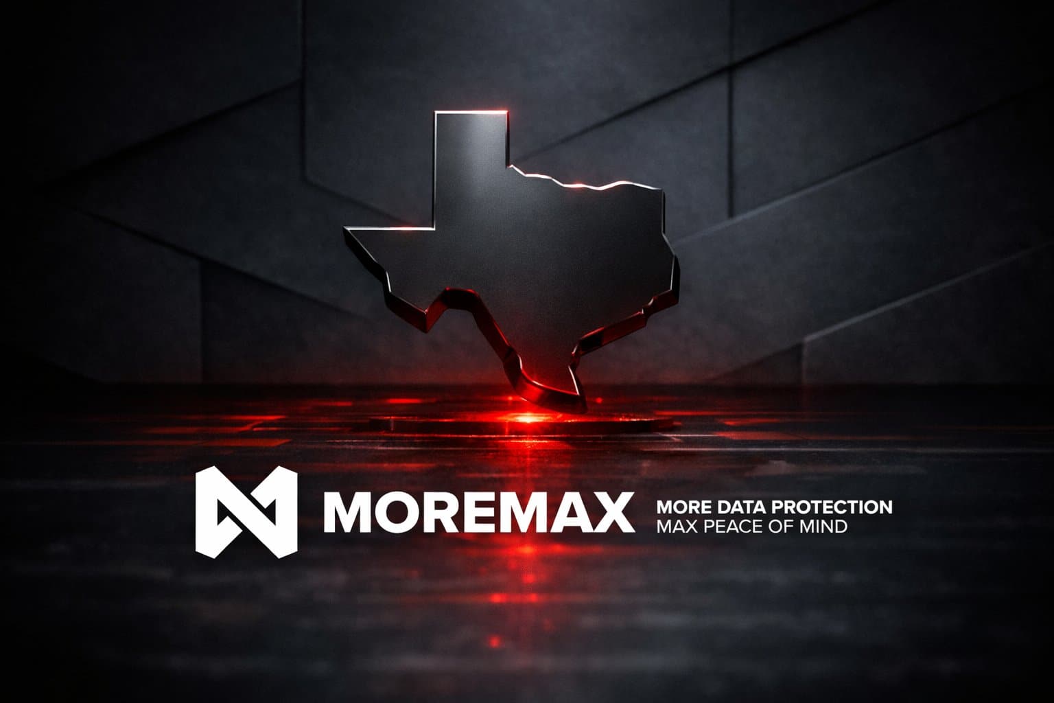 Graphic for managed IT and cybersecurity for lawyers in Texas showing a secure digital map of Texas and legal protection icons.