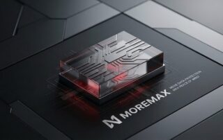 A groundbreaking legal technology chip with the Moremax logo, representing the strategic investment required for law firms to modernize their infrastructure.